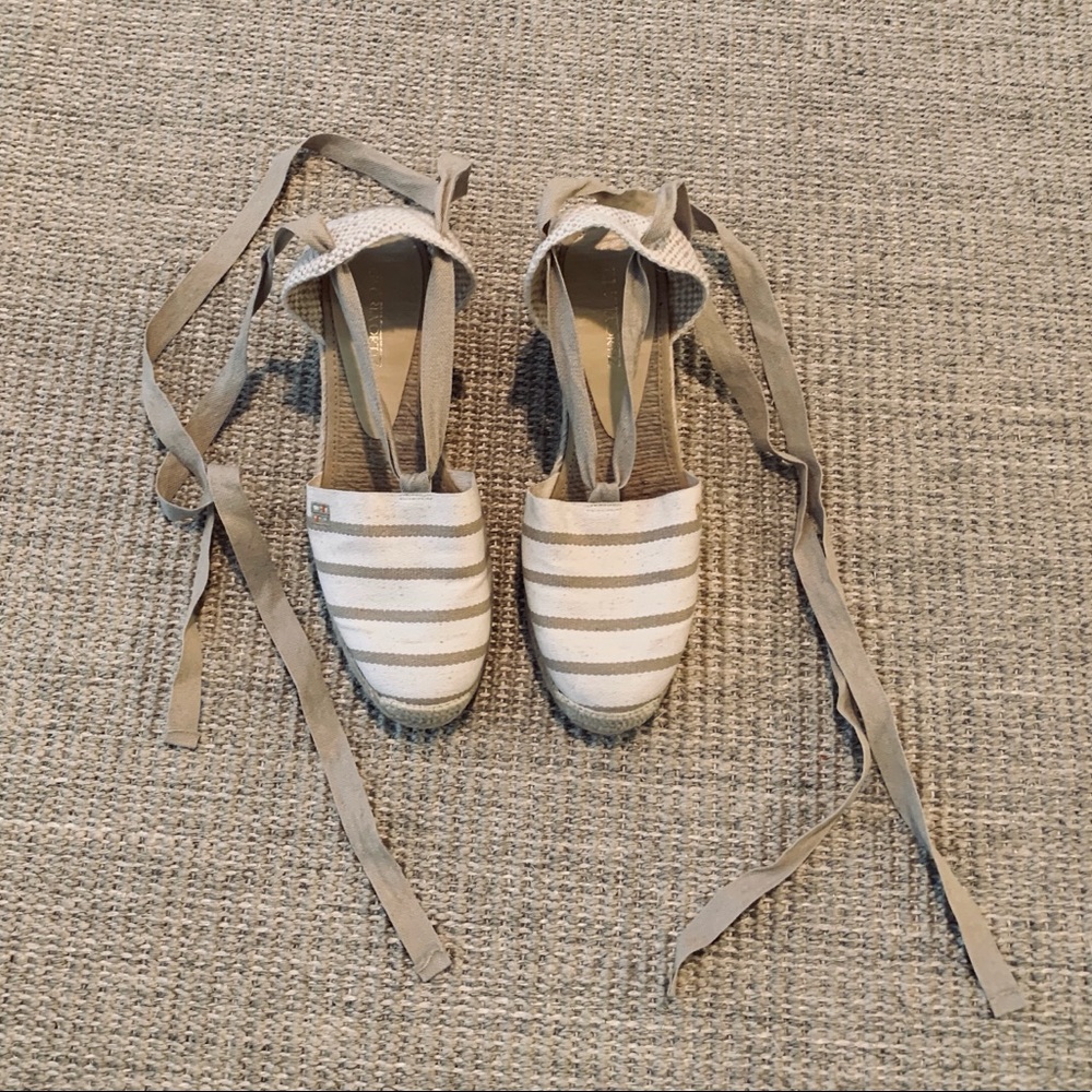 Gloria Ortiz Striped Wedge Espadrilles